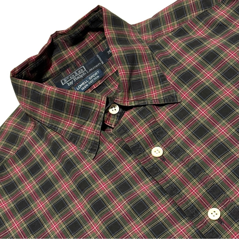 Polo Ralph Lauren Men's Lowell Sport Size M Plaid Shirt Excellent